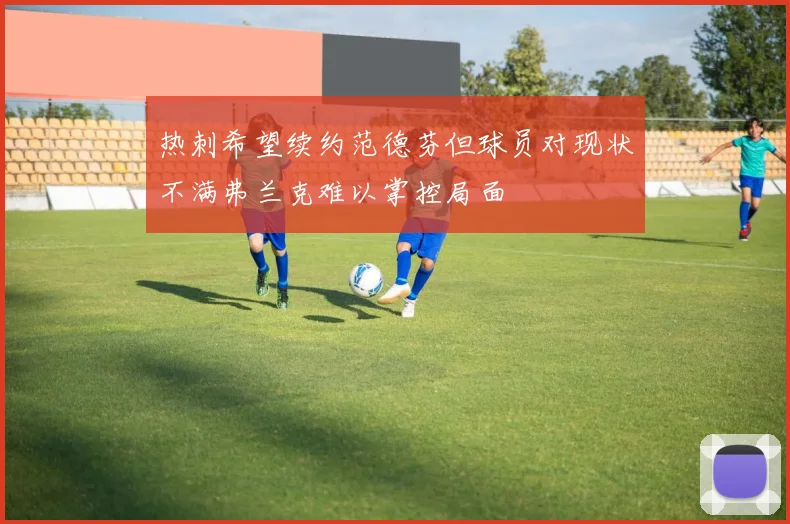热刺希望续约范德芬但球员对现状不满弗兰克难以掌控局面